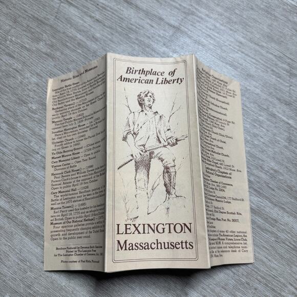Vintage Lexington Massachusetts Guide & Map 1981 Ephemera Devereux Smith - Picture 1 of 4